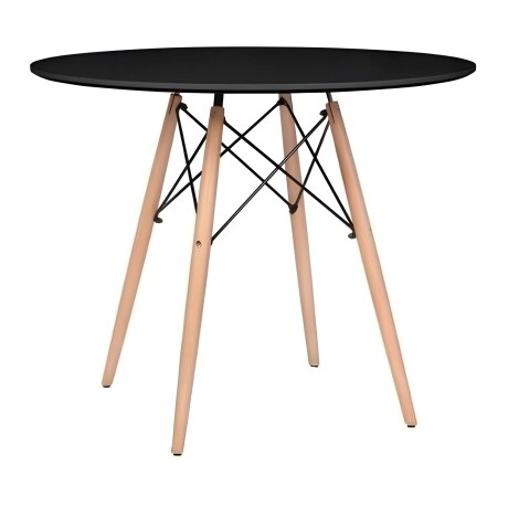 Juego de comedor Con Mesa Circular de 80 cm + 2 sillas Eames Acolchonadas Blanco