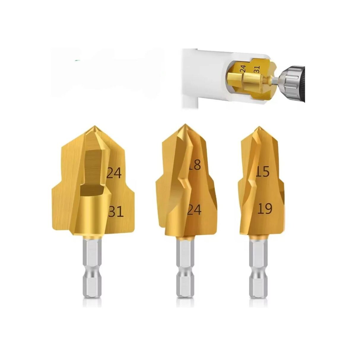 Kit 3pcs Mechas Escalonadas Para Termofusion Alpha 