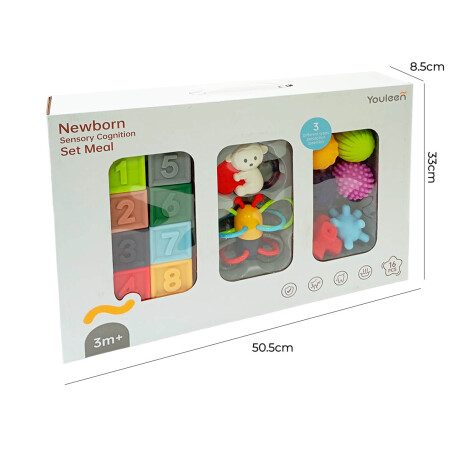 Set X16 Juguetes Sensoriales Para Bebés Silicona Jug007025