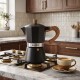 Cafetera Italiana Klasse Moka de 6 tazas | 310ml | Negro y Madera Cafetera Italiana Klasse Moka de 6 tazas | 310ml | Negro y Madera