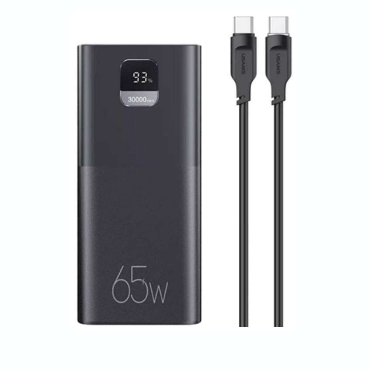 Cargador Portátil Power Bank USAMS Capacidad 30.000 mAh 65W PB68 - Black 