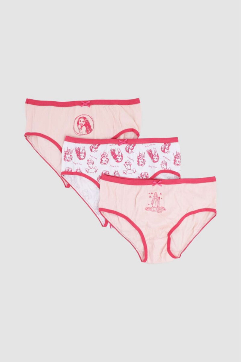 Pack x3 bombachas disney - Rosa antique 