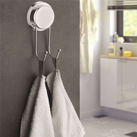 Perchero De Pared Doble Gancho Cromado Perchero De Pared Doble Gancho Cromado
