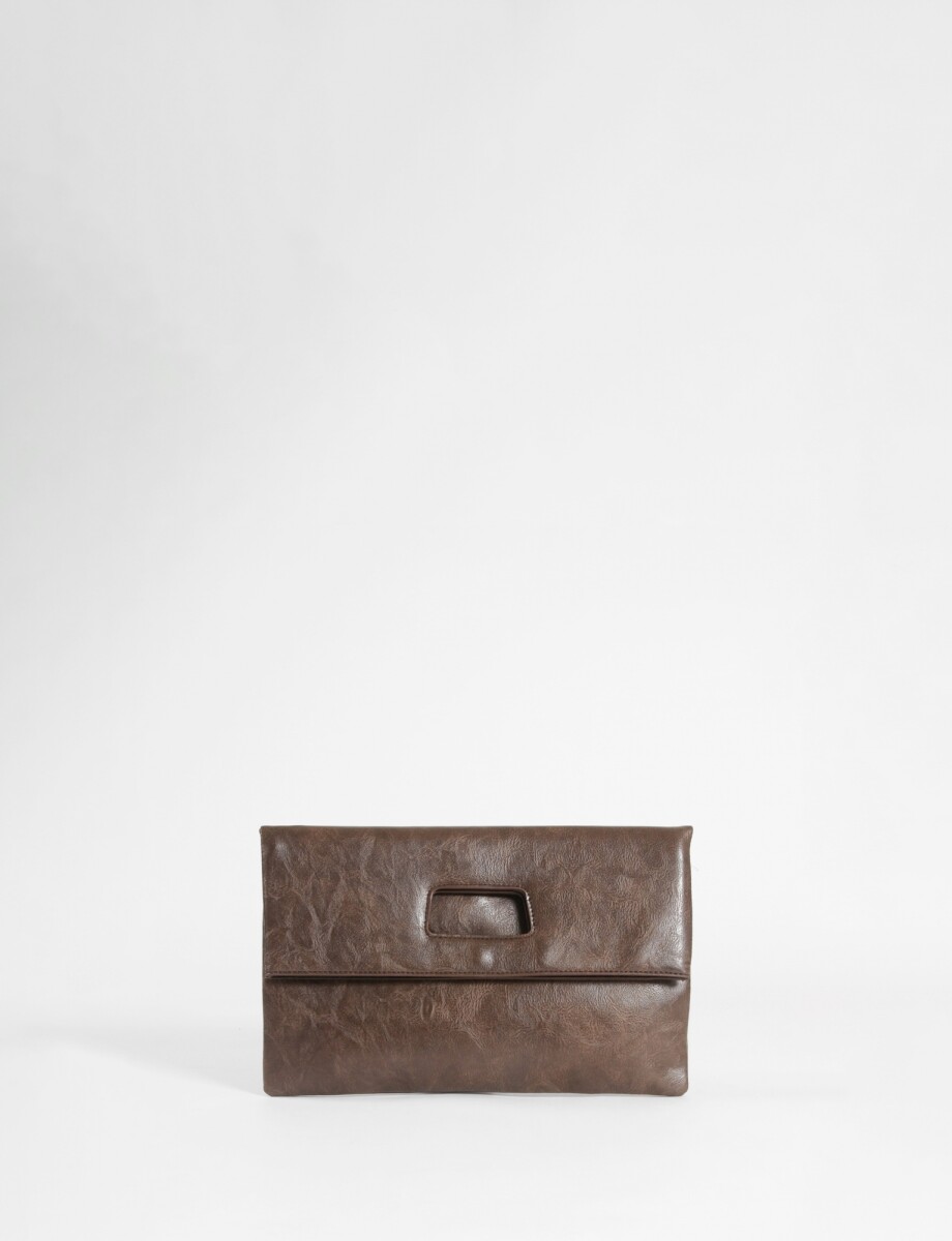 Sobre bandolera con correa removible - marrón 