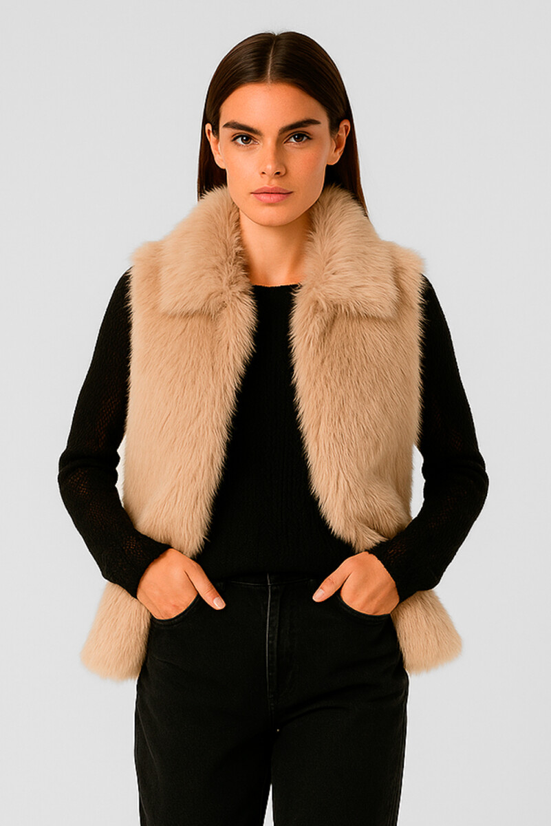 Chaleco Pop - Beige Claro 