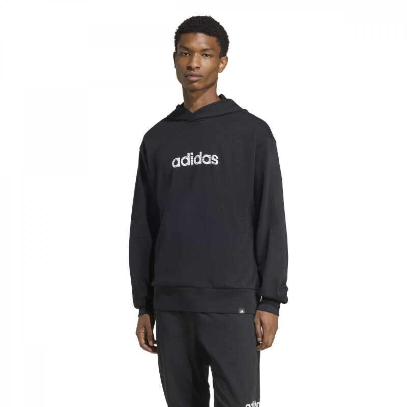 Canguro Adidas M LIN HD Hombre KE1415 Negro-blanco