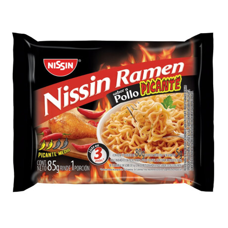 Pasta instantanea Nissin Ramen 85g Pollo Picante Pasta instantanea Nissin Ramen 85g Pollo Picante