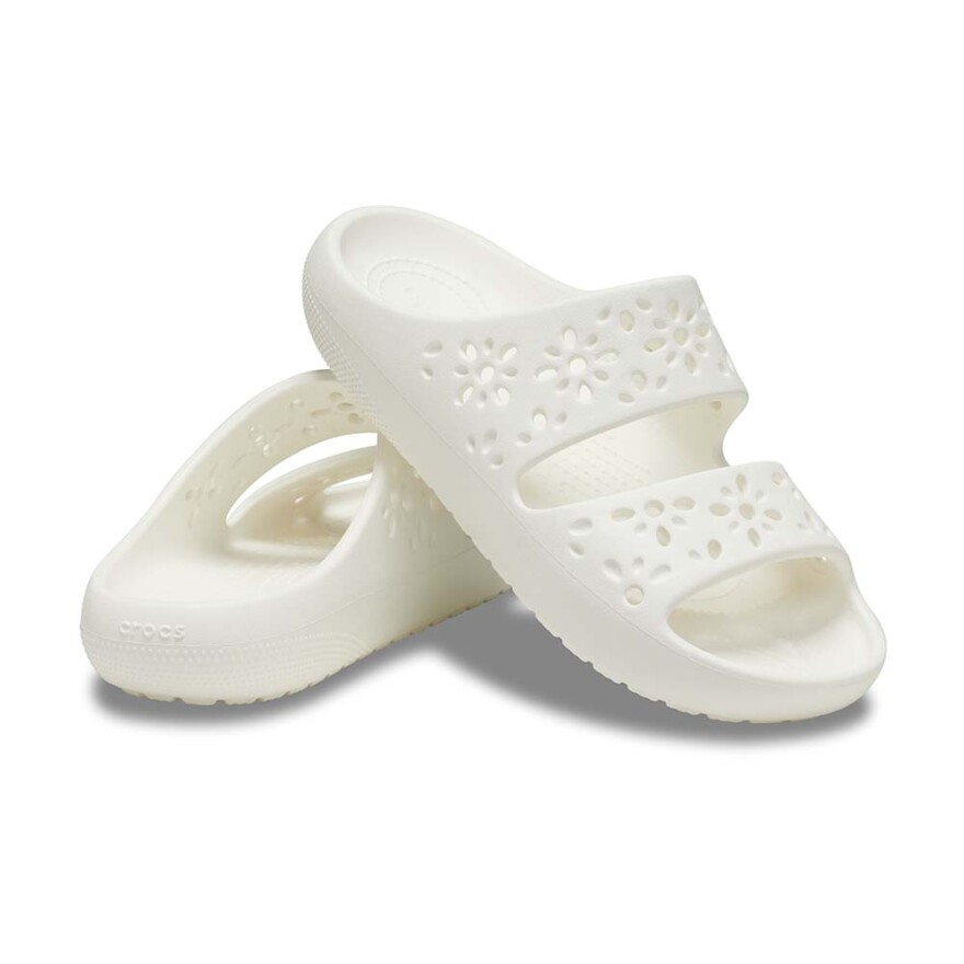 Sandalias Crocs Floral Cut Out Sandal - Unisex Chalk