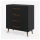 Cómoda Cajonera Padua 4 Cajones Blanca - Negro