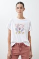 Remera estampada manga corta blanco