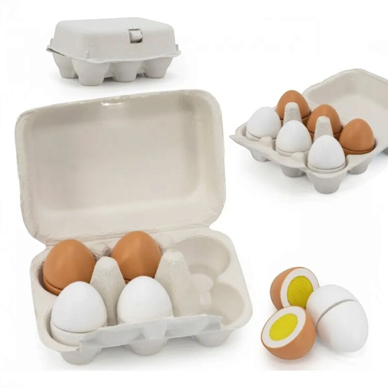 Juguete de Madera Huevos para Cortar Viga Juguete de Madera Huevos para Cortar Viga