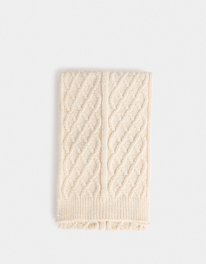 Bufandas y Chalinas Infantiles Bufanda Infantil Trenzada Crudo - Blanco Crudo