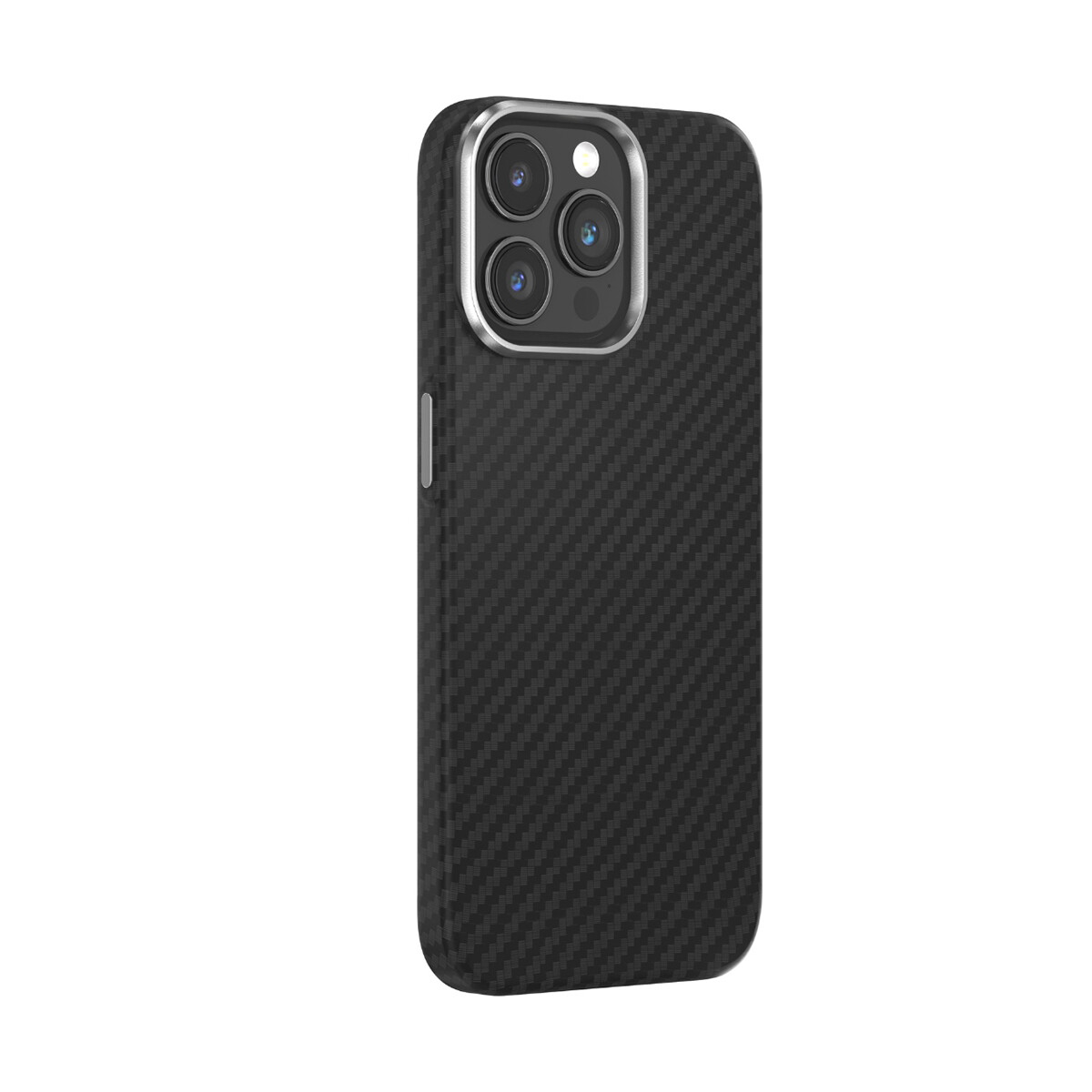 Protector Case Ultra-thin de Fibra de Carbono Magnética para iPhone 15 Pro Max - Black 
