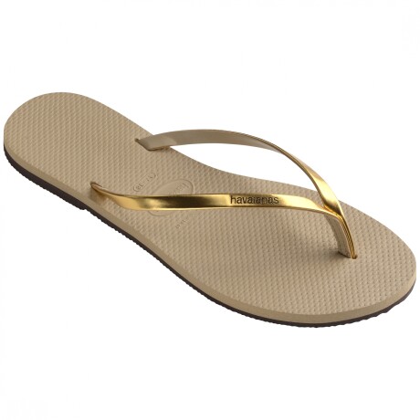 Sandalia de Mujer Havaianas You Metalic Beige Arena - Dorado Metalizado