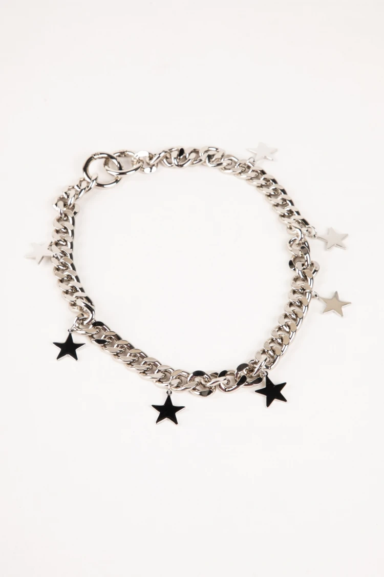 POCKET CHAIN STARS Plateado