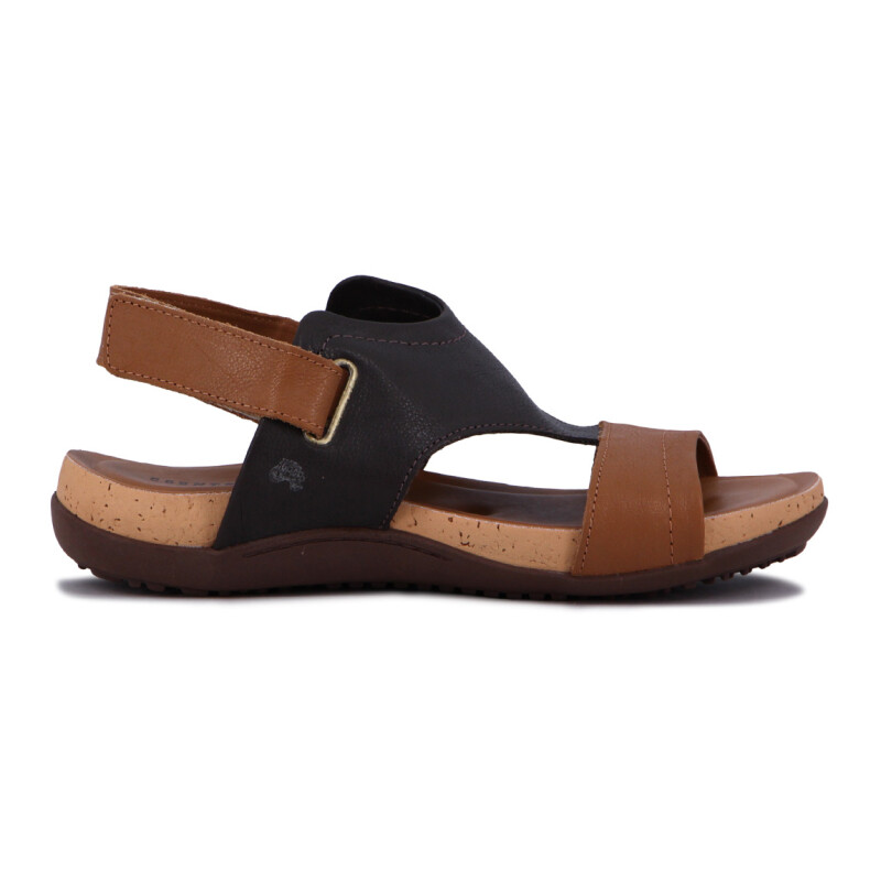 Sandalia Casual Mujer Country Dos Tiras Con Pulsera Marron-cafe