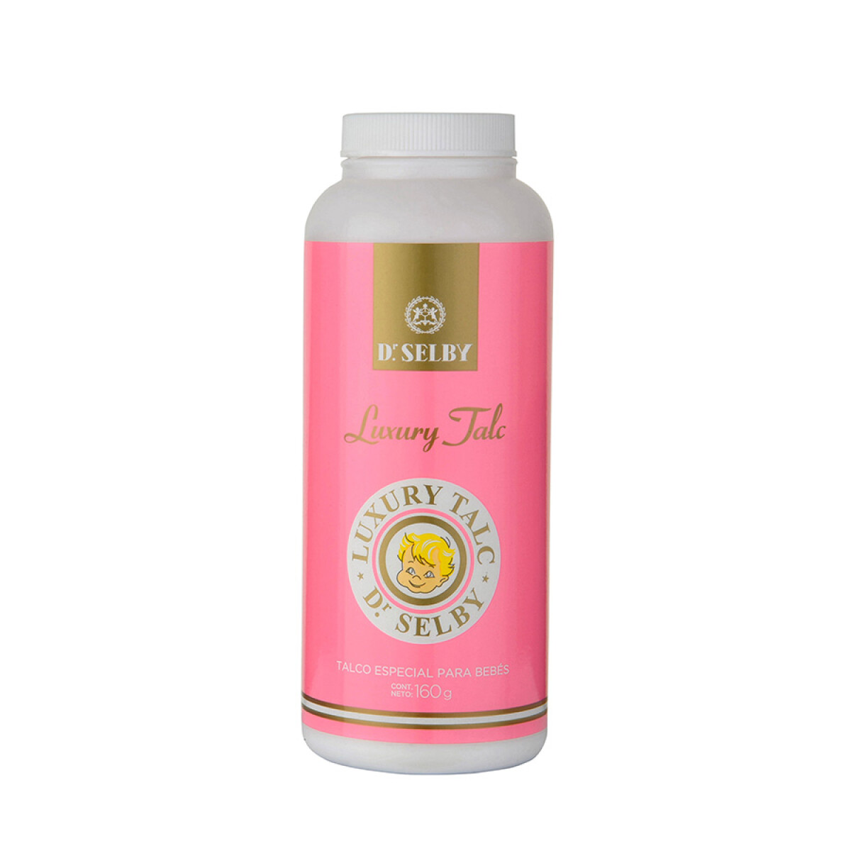 Talquera Bebé Selby Rosado 160 g – Cuidado Suave para Bebés