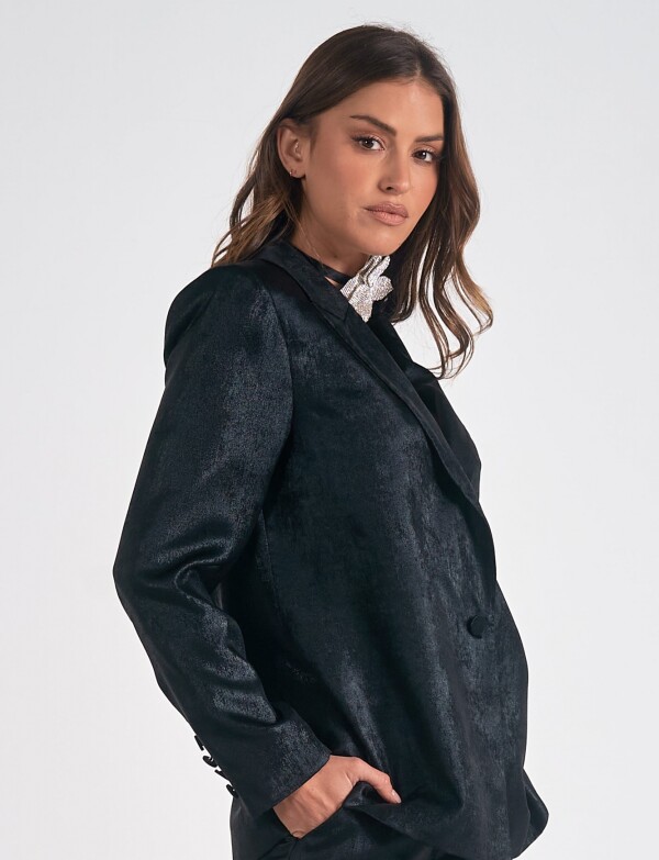 Blazer Satinado NEGRO