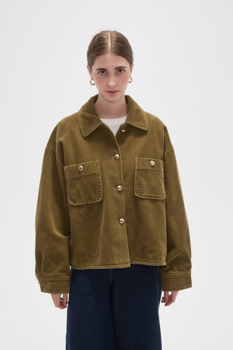 Sobrecamisa Tamia Verde Oliva Oscuro