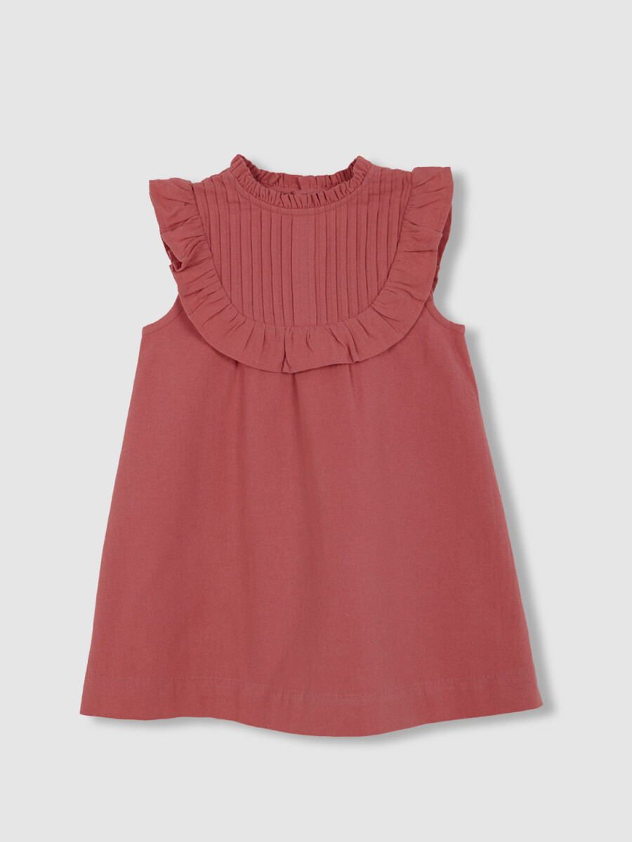 Vestido De Jaretas Rosa