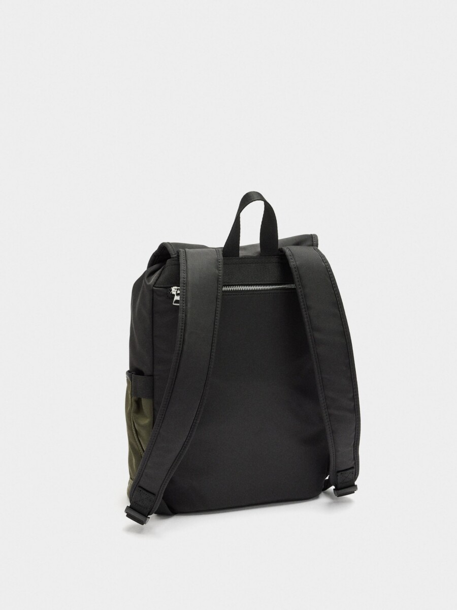 Mochila Color Block De Nylon Para Portátil 15" negro