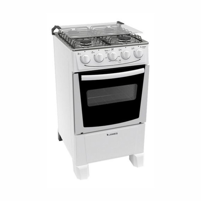 Cocina Gas James Horno Autolimpiante 4 Hornallas Termocupla Blanco