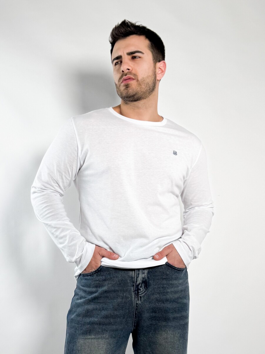 Remera M/Larga Barton - Blanco 