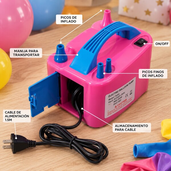 Inflador De Globos Electrico Bomba Eléctrica Fiesta Cotillon Automático 600w Con 2 Inyectores Imback Inflador De Globos Electrico Bomba Eléctrica Fiesta Cotillon Automático 600w Con 2 Inyectores Imback
