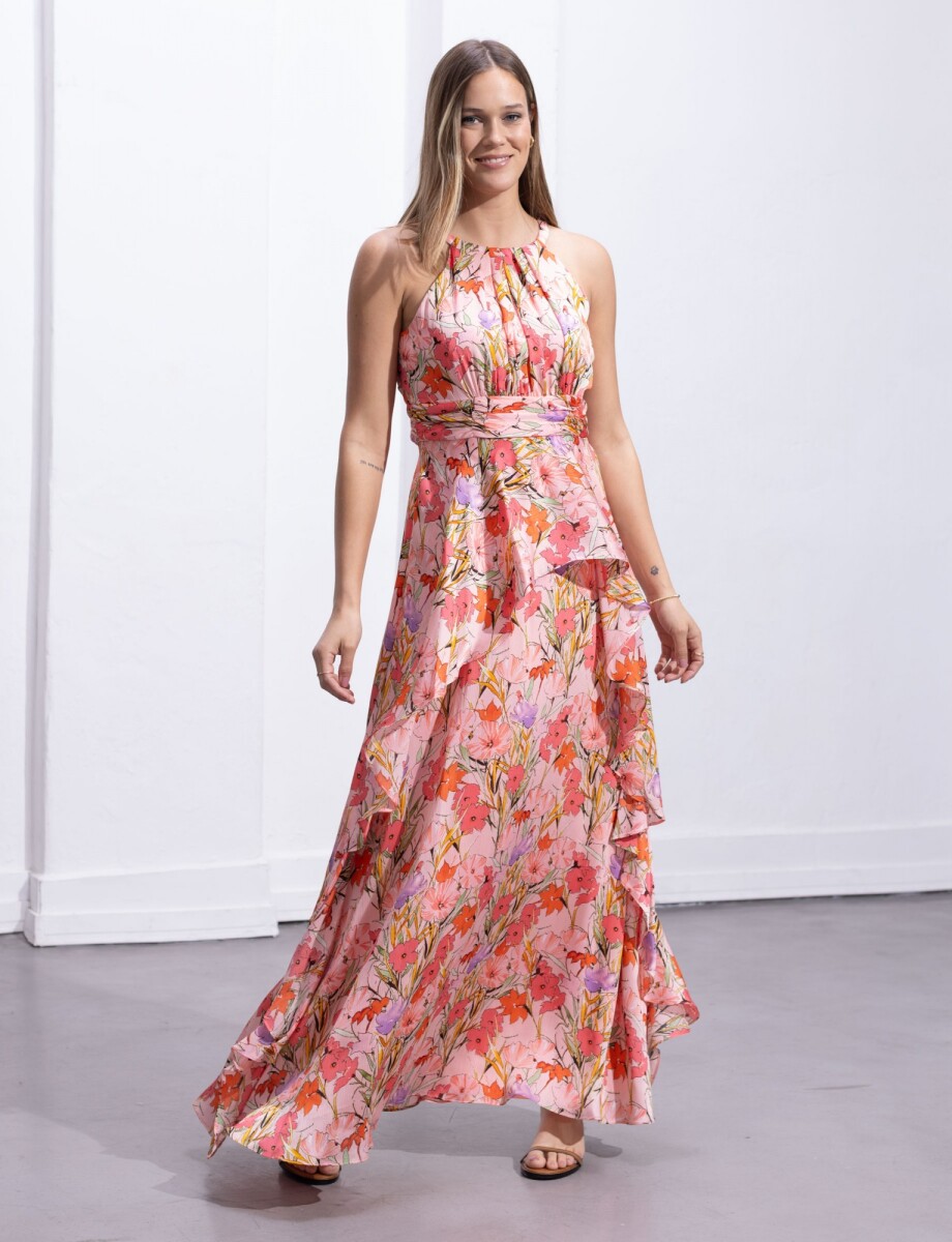 Vestido Maxi Printed - Coral/multi 
