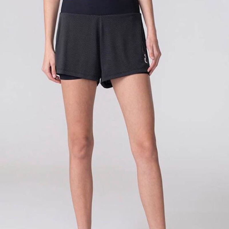 Short deportivo para mujer FILA Duplo ComforTech Negro/blanco
