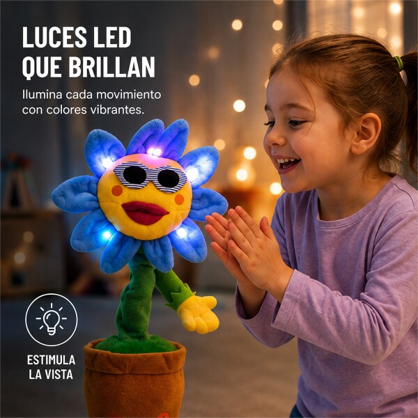 Girasol Interactivo que Baila, Canta, Graba y Repite Voz Azul