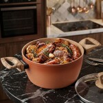 CACEROLA TERRACOTA ANTIADHERENTE AMERCOOK • 20cm CACEROLA TERRACOTA ANTIADHERENTE AMERCOOK • 20cm