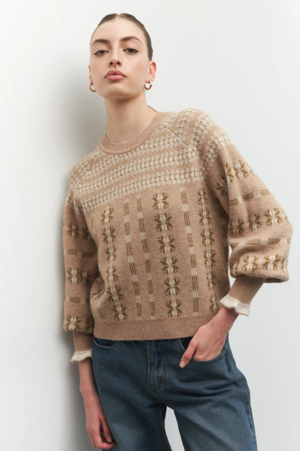 SWEATER CINTIA Beige Melange