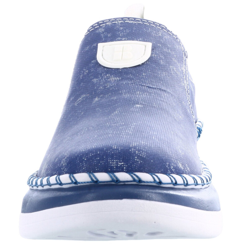 Zapatos de Mujer Bottero c/elástico Azul - Blanco