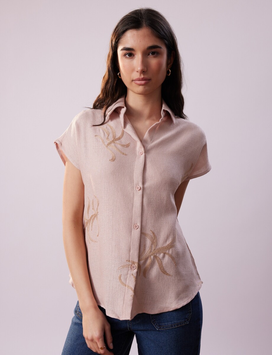 Camisa M/c Printed - Rosa 