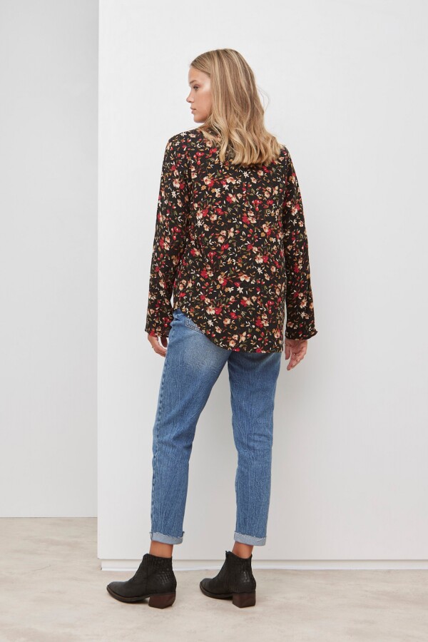 Blusa Floral NEGRO/MULTI