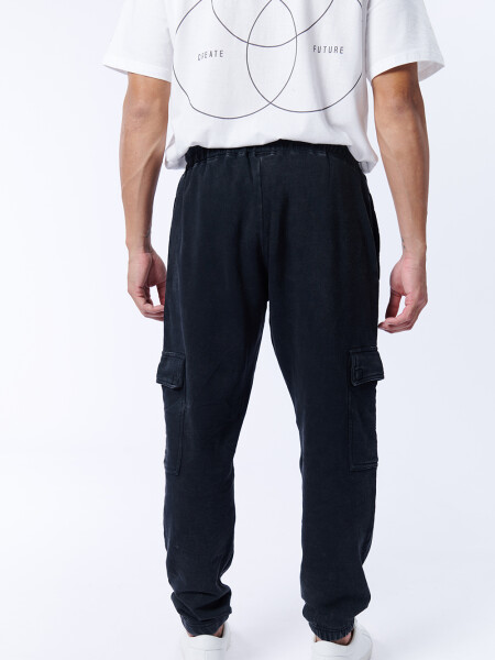 Pantalón Deportivo Cargo Gris Oscuro