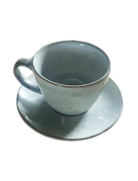 TAZA 325ML C/PLATO D15CM RAYITAS GRIS TAZA 325ML C/PLATO D15CM RAYITAS GRIS