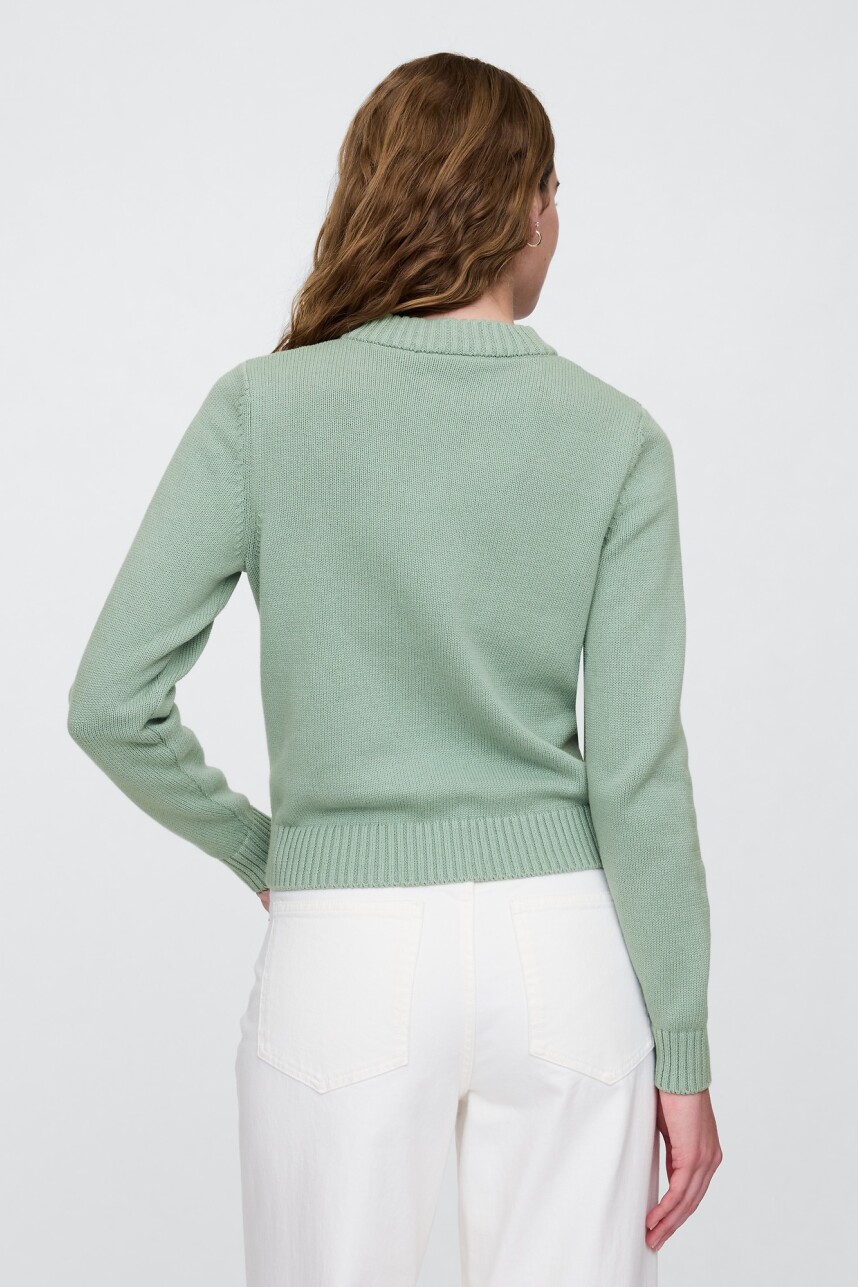 Buzo Algodòn Cuello Alto Mujer Sage 2