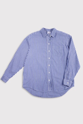 Camisa Poplin Mujer Blue Stripe