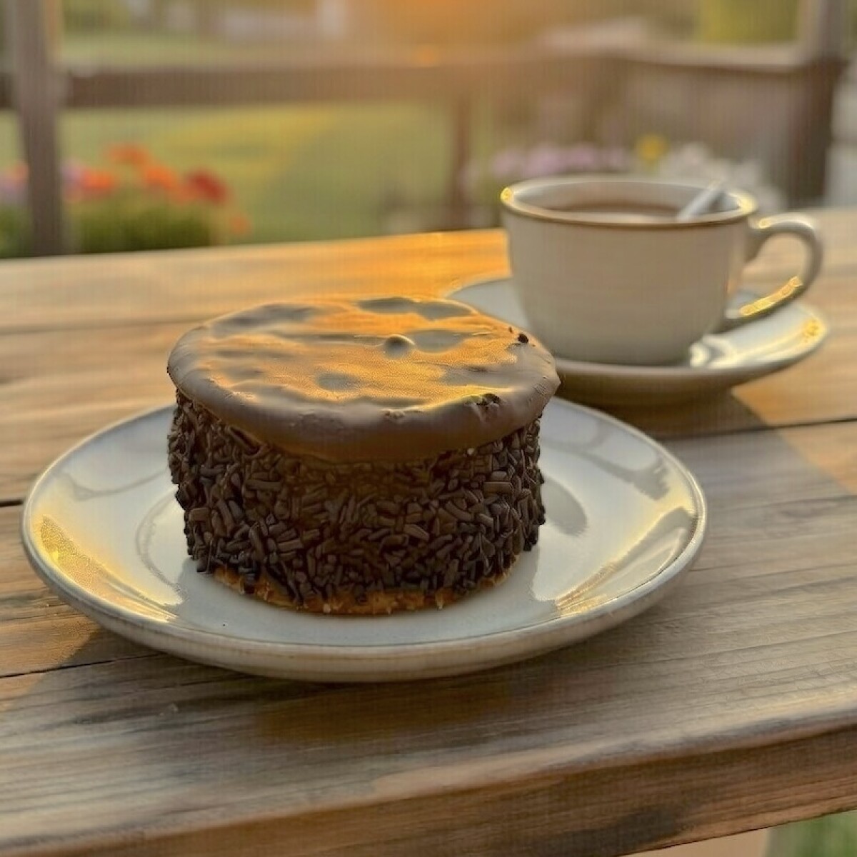 Alfajor con Grajeas de Chocolate 