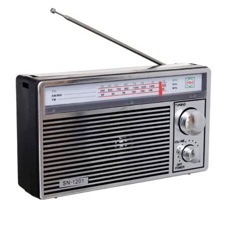 Radio Retro Portátil Am/fm Corriente y Pilas SN-1201 001