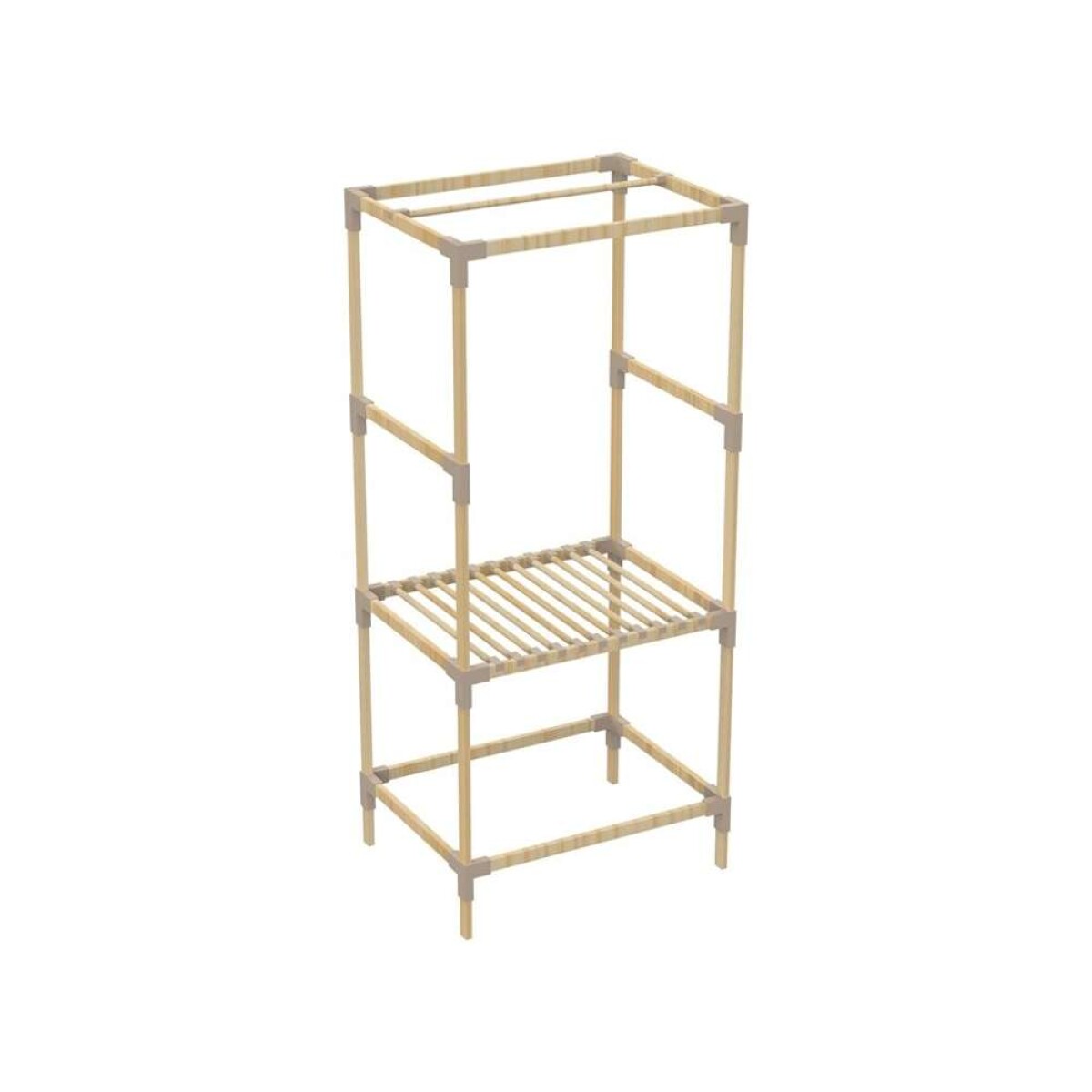 Organizador/Perchero 156X46X75Cm Madera Y Pp 