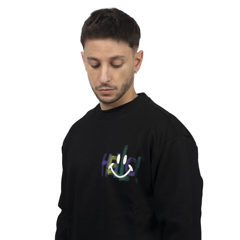 BUZOS ACTIVE HODDIE CON ESTAMPA Unisex - XC02 Negro