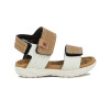 Molekinho Sandalia Casual C/velcro Caramelo-blanco