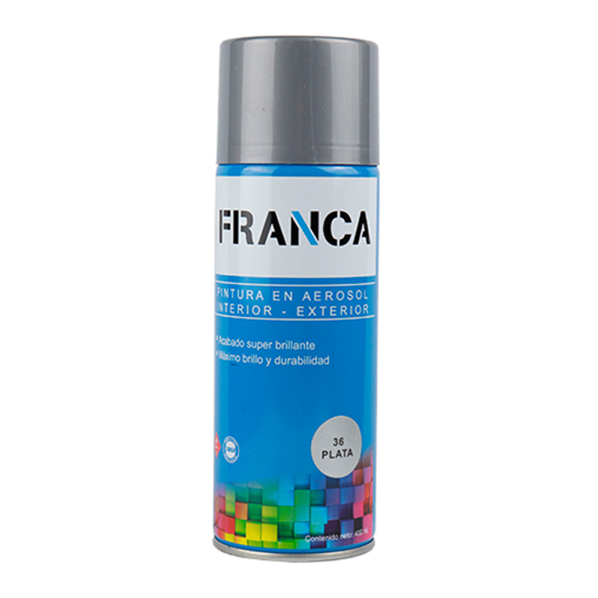 ESMALTE AEROSOL 400ML PLATA REF.36 FRANCA ++ - N/a 