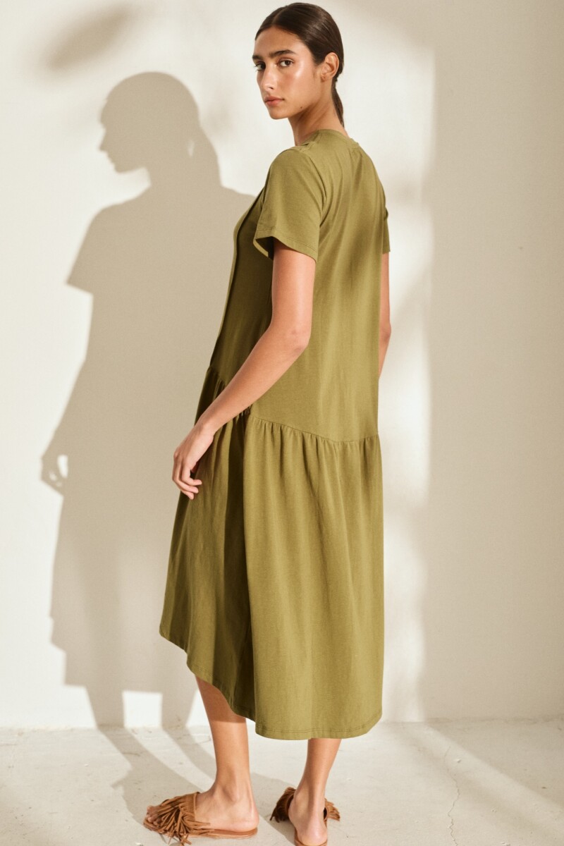 VESTIDO COTTON SIERRA Pre Venta Verde