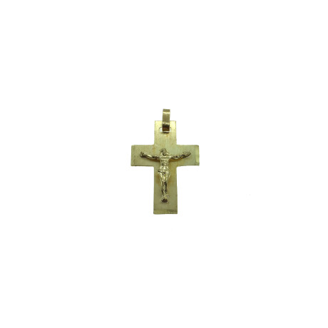 Cruz en oro amarillo 18k con Cristo N19 Cruz en oro amarillo 18k con Cristo N19
