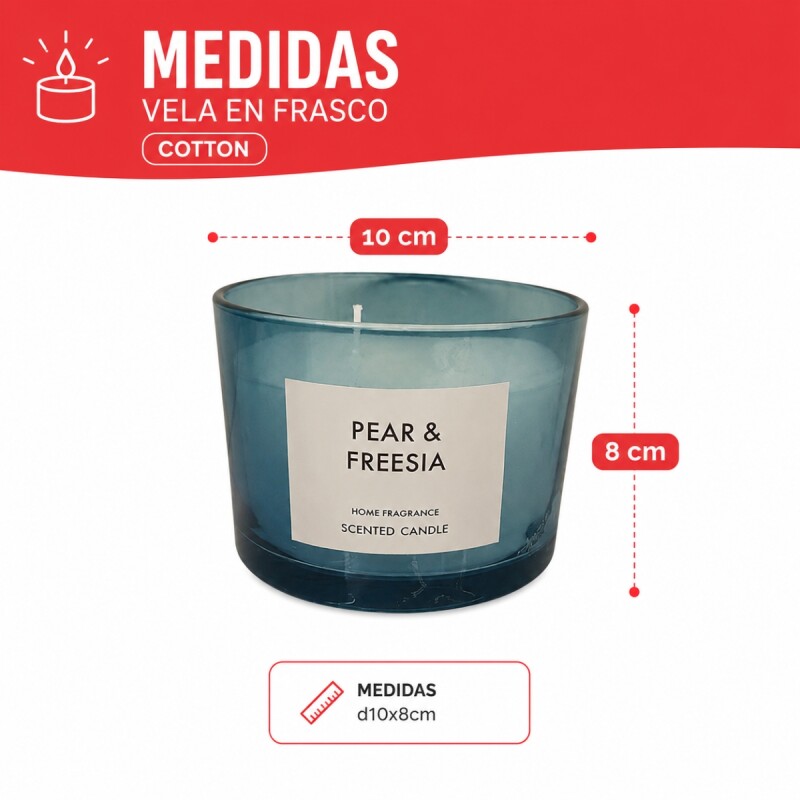 Vela en Frasco D10X8CM VERDE
