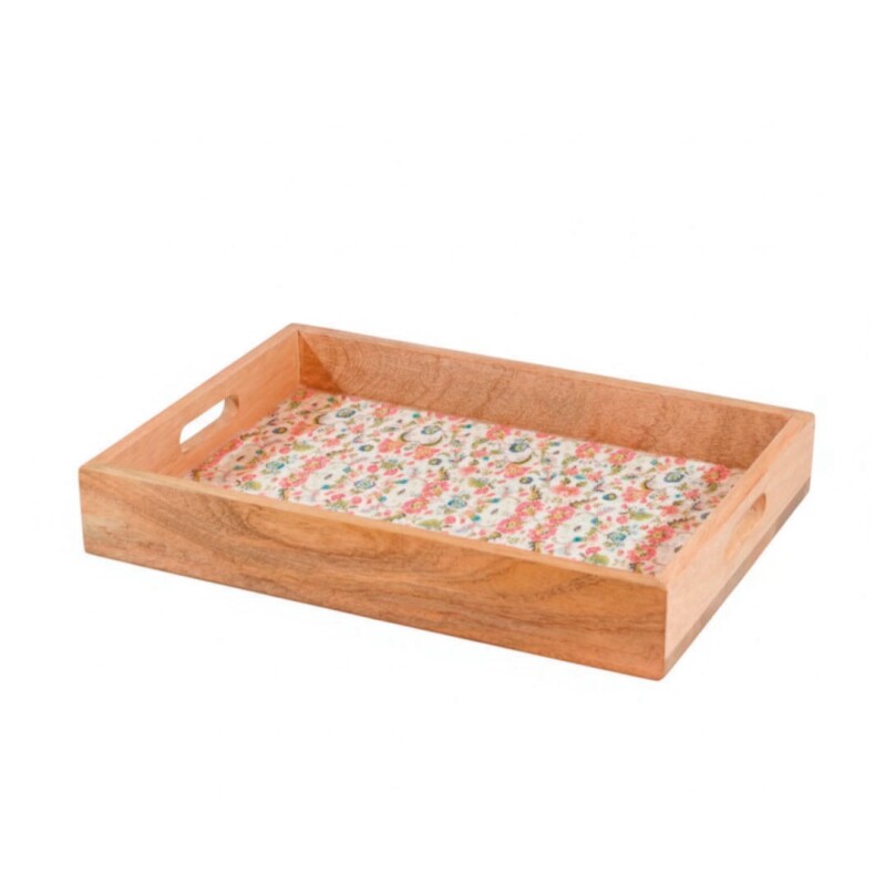 Bandeja Rectangular De Madera Esmaltada-LARA27394 BANDEJA RECTANGULAR DE MADERA ESMALTADA LARA27394